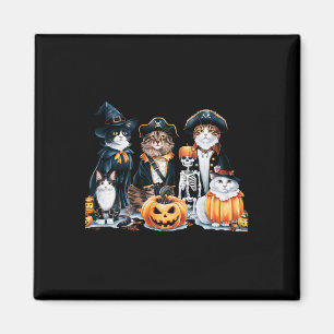 Katzen in Kostümen Herbst Halloween T-Shirt Spaß K Magnet