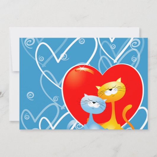 Katzen in Liebe, Einladung (Vorderseite)