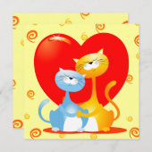 Katzen in Liebe, Einladung (Vorne/Hinten)