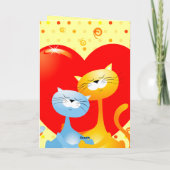 Katzen in Liebe, Grußkarte Karte (Rückseite)