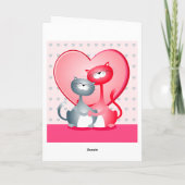 Katzen in Liebe, Grußkarte Karte (Rückseite)