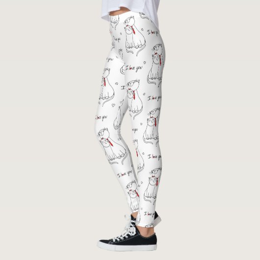 Katzen in Liebe Leggings (Links)