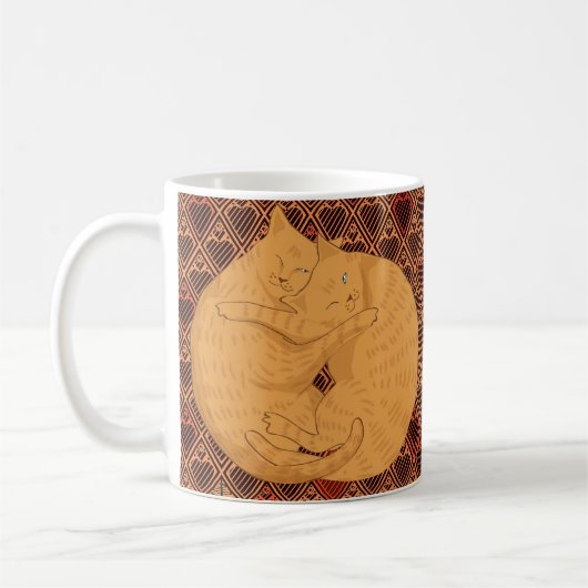 Katzen in Liebe: Mac & Suzy.. Kaffeetasse (Links)