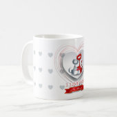 Katzen in Liebe mit dem Herzen Kaffeetasse (Vorderseite Links)