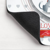 Katzen in Liebe mit dem Herzen Mousepad (Ecke)