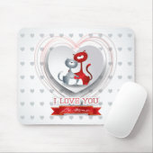 Katzen in Liebe mit dem Herzen Mousepad (Mit Mouse)