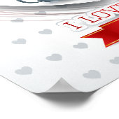 Katzen in Liebe mit dem Herzen Poster (Ecke)