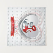 Katzen in Liebe mit dem Herzen Wandteppich (Vorderseite (Horizontal))