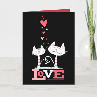 Katzen in Liebe Niedliche Kitty Valentine (innen r Feiertagskarte