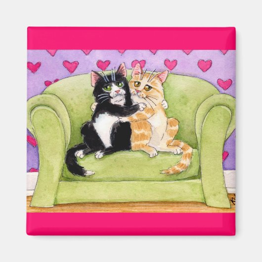 Katzen in Liebe niedlicher Magnet (Vorne)