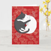 Katzen in Liebe: Paulie & Angie... Karte (Gelbe Blume)