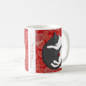Katzen in Liebe: Paulie & Angie... Liebhaber Kaffeetasse (VorderseiteRechts)