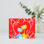 Katzen in Liebe, Postkarte (Stehend Vorderseite)