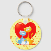 Katzen in Liebe, Schlüsselanhänger (Vorderseite)