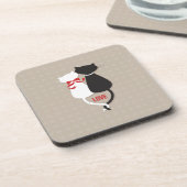 Katzen in Liebe Umgeben von Herzen Untersetzer (Linke Seite)