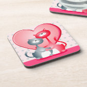 Katzen in Liebe, Untersetzer (Linke Seite)