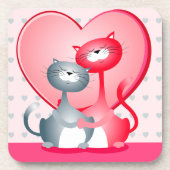 Katzen in Liebe, Untersetzer (Vorderseite)