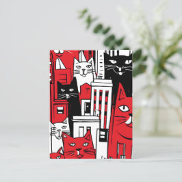 Katzen in New York Feiertagspostkarte