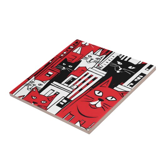 Katzen in New York Fliese (Seite)