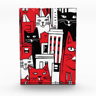 Katzen in New York Kunstplaner - Niedliche Whimsic Fotoblock