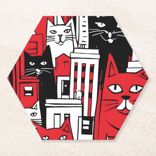 Katzen in New York Untersetzer (Vorderseite)
