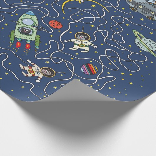 Katzen in Packpapier (Ecke)