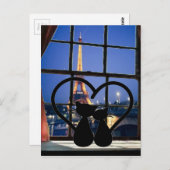 Katzen in Paris Postkarte (Vorne/Hinten)