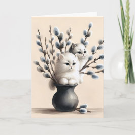 Katzen in Pussy Willows Geburtstag Karte