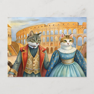 Katzen in Rom, Italien Feiertagspostkarte