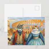 Katzen in Rom, Italien Feiertagspostkarte (Vorne/Hinten)