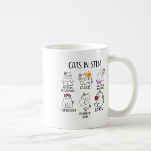 Katzen in STEM Lustiger Wissenschaftsmeme Wissensc Kaffeetasse