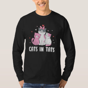 Katzen in Tats Katze Tattoo Kitten Tätowiert T-Shirt