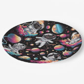 Katzen in Tellern aus Raumapier! Pappteller (Schrägansicht)