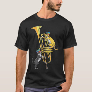 Katzen In Trompete Instrument Trompeter Trompeter T-Shirt