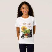 Katzen in Veggies Farmhand Kinder Personalisiert T-Shirt (Vorne ganz)