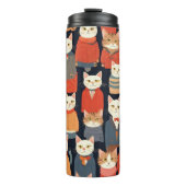 Katzen in Wäscherkatze Thermosbecher (Vorderseite)