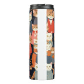 Katzen in Wäscherkatze Thermosbecher (Rückseite)