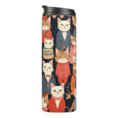 Katzen in Wäscherkatze Thermosbecher (Nach rechts gedreht)