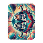 Katzen in Weltraummagneten! Magnet (Vertikal)