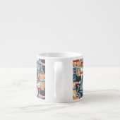 Katzen in Winterskarven und Hats-Muster Espressotasse (Rückseite)