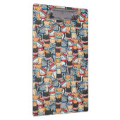 Katzen in Winterskarven und Hats-Muster Klemmbrett (Rechts)