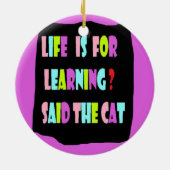 KATZEN IN WOODLAND KERAMIK ORNAMENT (Hinten)