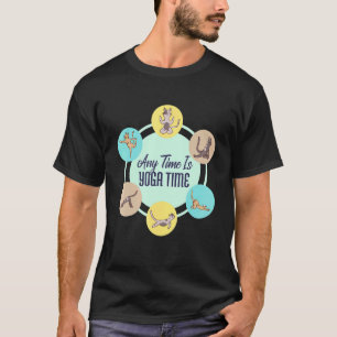 Katzen in Yoga-Posen Sporty Cat jederzeit ist Yoga T-Shirt
