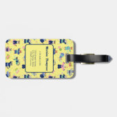 Katzen in Yukata Gepäckanhänger (Rückseite horizontal)