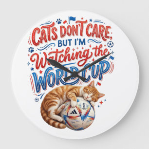 Katzen ist es egal, aber ich schaue mir die Weltme Große Wanduhr