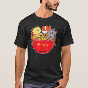 Katzen Japanisches Essen Ramen Nudeln Suppe Liebha T-Shirt