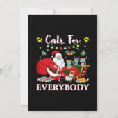 Katzen Jeder Weihnachten Einladung (Rückseite)