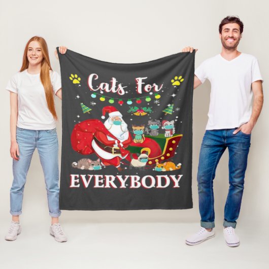 Katzen Jeder Weihnachten Fleecedecke (Beispiel)