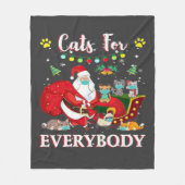Katzen Jeder Weihnachten Fleecedecke (Vorderseite)