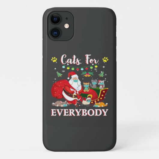 Katzen Jedermann Weihnachten Case-Mate iPhone Hülle (Rückseite)